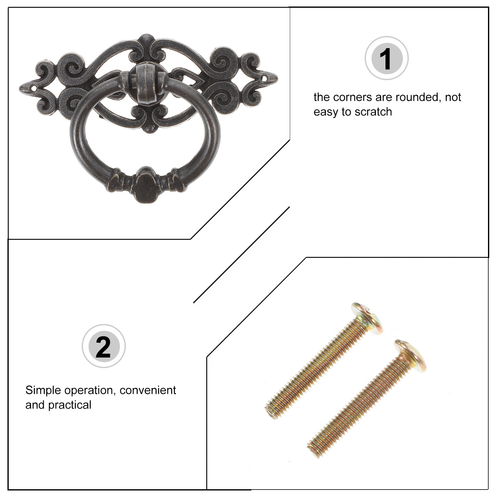 6 puxadores de porta de guarda - Furniture Hardware Drop Pulls avaliação e preço