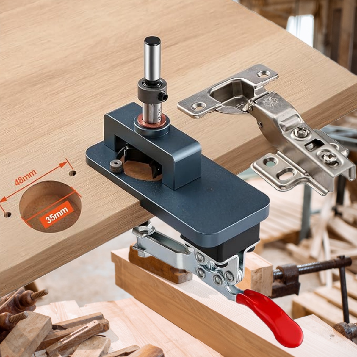 Gabarito de dobradiça de 35mm- - Furniture Hardware Fitting avaliação e preço