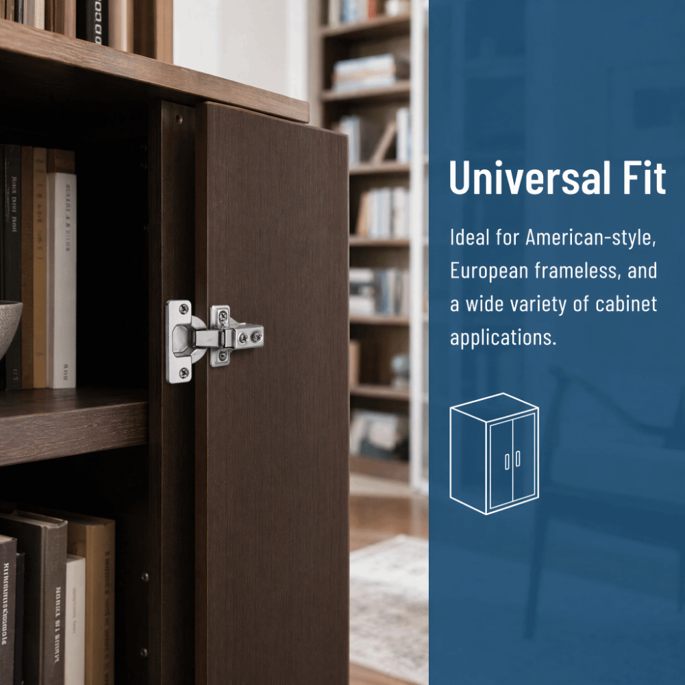 2 Peças Dobradiça Oculta de Fe - Cabinet Hinge Overlay avaliação e preço